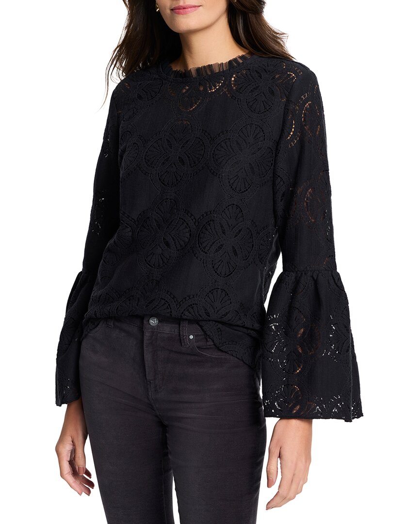 Nic + Zoe Nic+zoe Lace Stitch Bell Sleeve Top