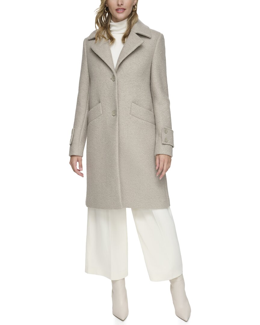 Andrew Marc Women's Regine Pressed Bouclé Wool Coat