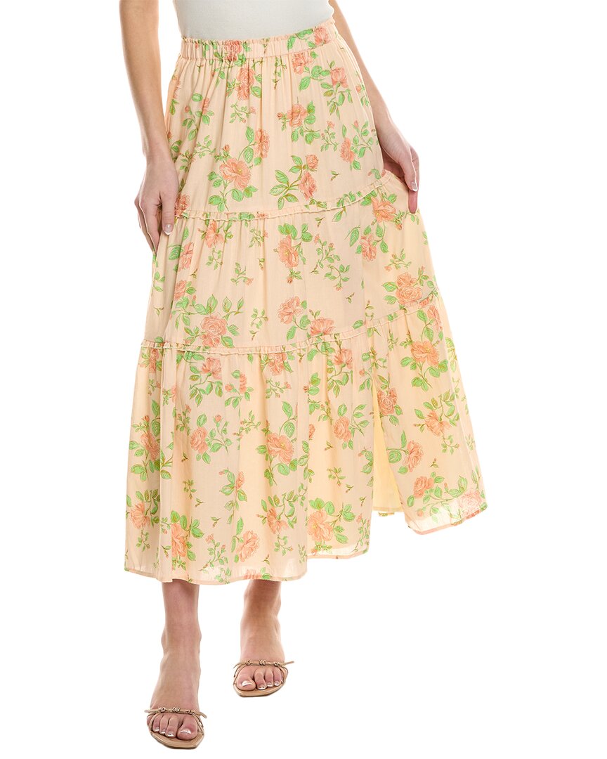 Shop Saltwater Luxe Floral Maxi Skirt In Pink