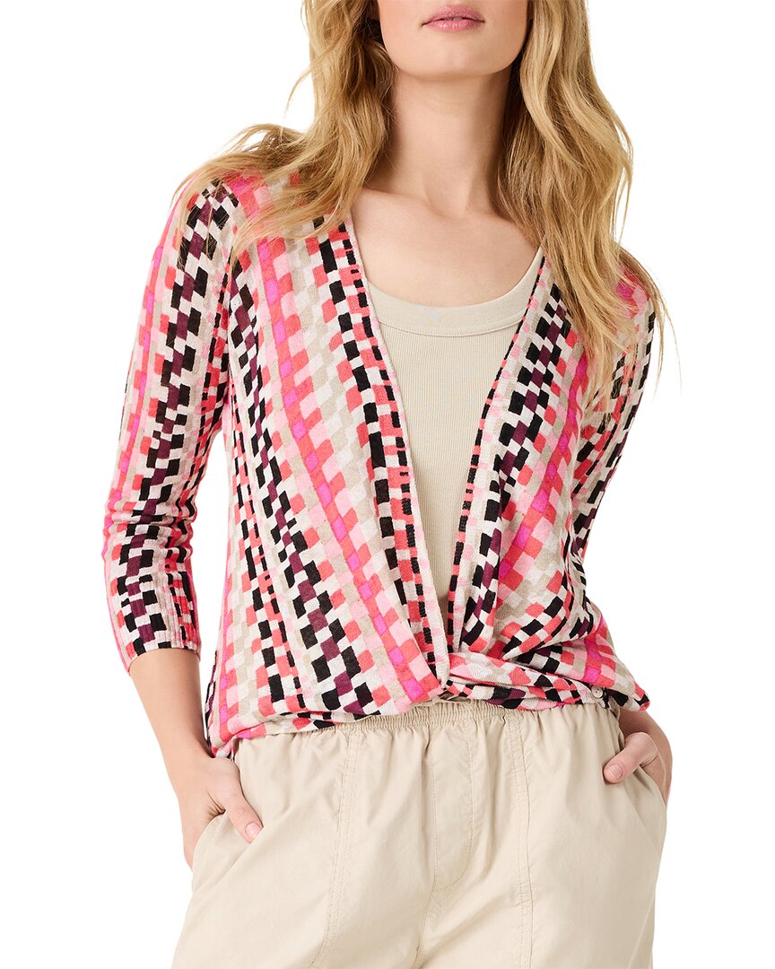 NIC + ZOE NIC+ZOE PIXEL SUNSET 4-WAY LINEN-BLEND CARDIGAN