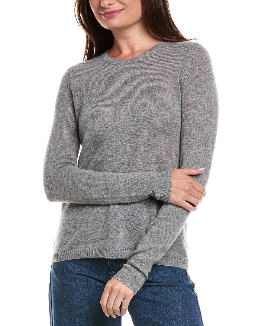 Forte Cashmere Crewneck Cashmere Sweater In Gray