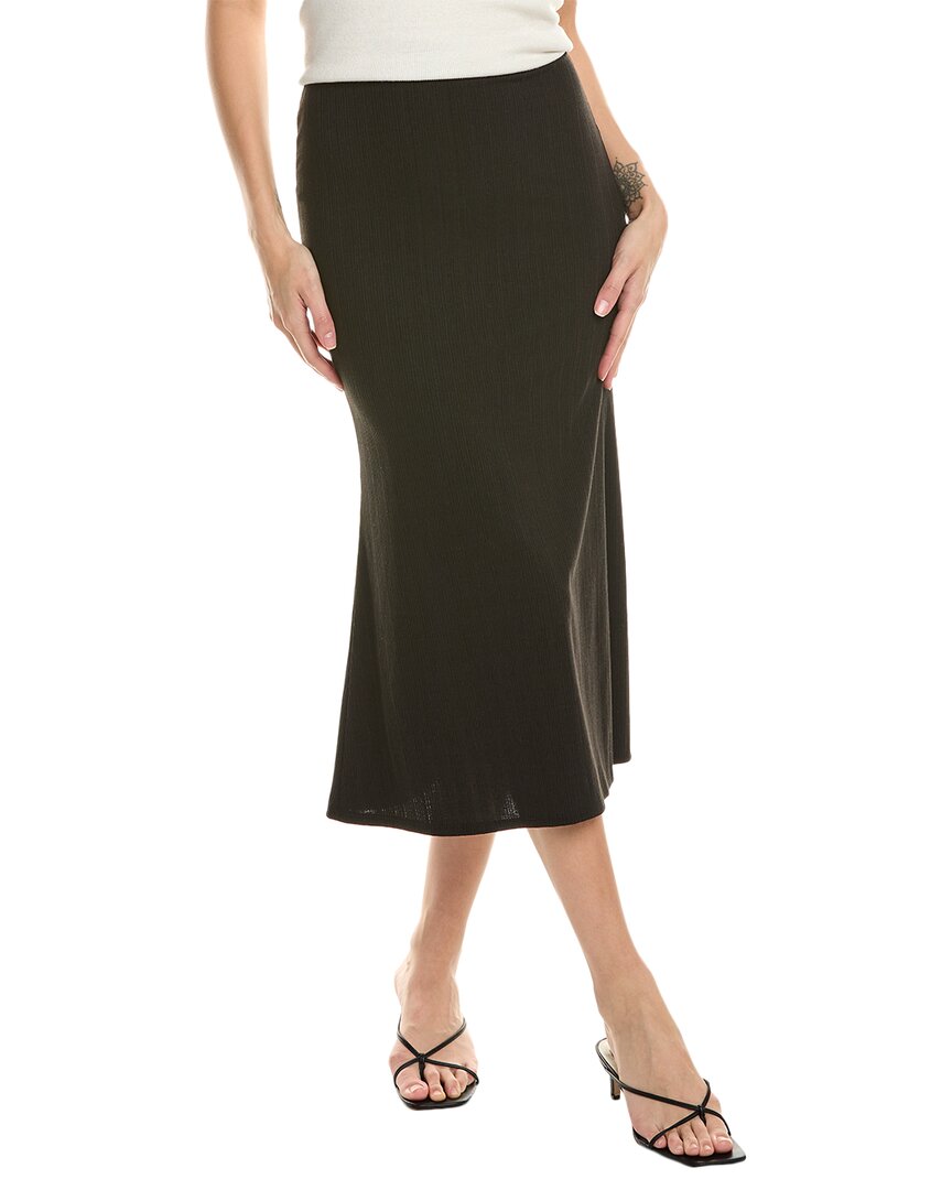 Shop Luxe Always Variegated Rib Skirt In Black