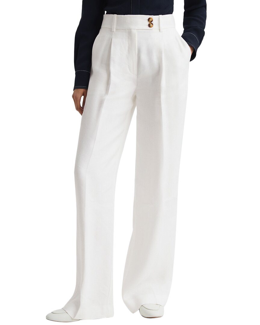 Shop Reiss Hollie Wide Leg Linen-blend Trouser