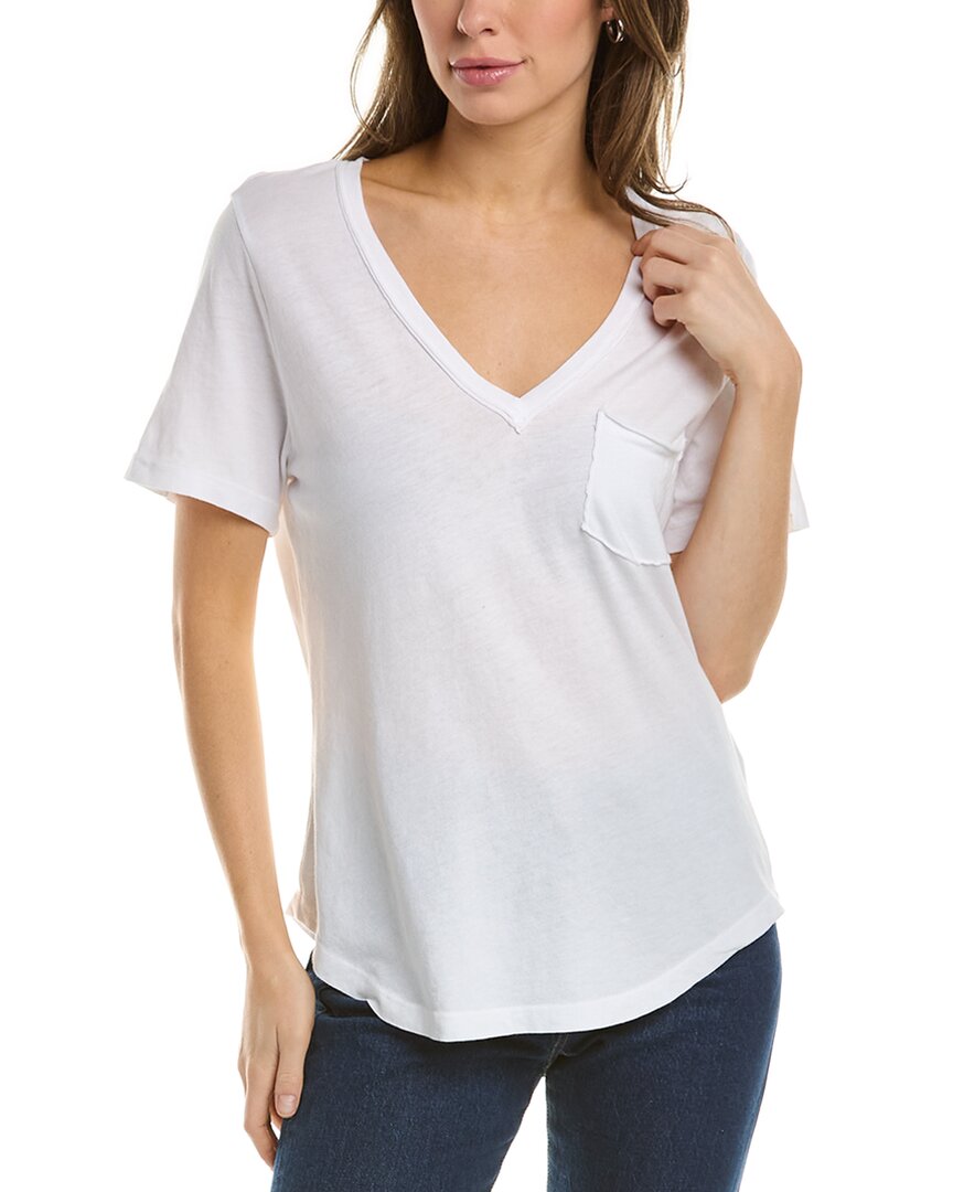 Michael Stars Nellie Puff-sleeve Supima Cotton Top In White