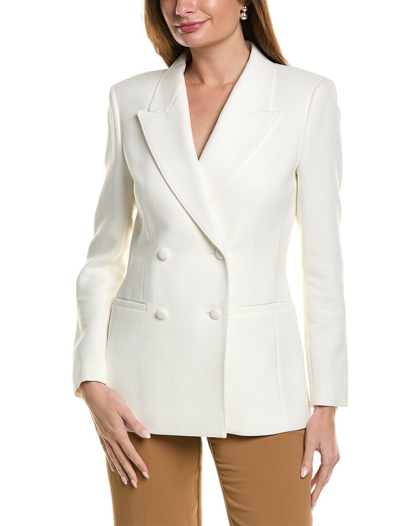 Shop Lafayette 148 New York Fitted Blazer In White