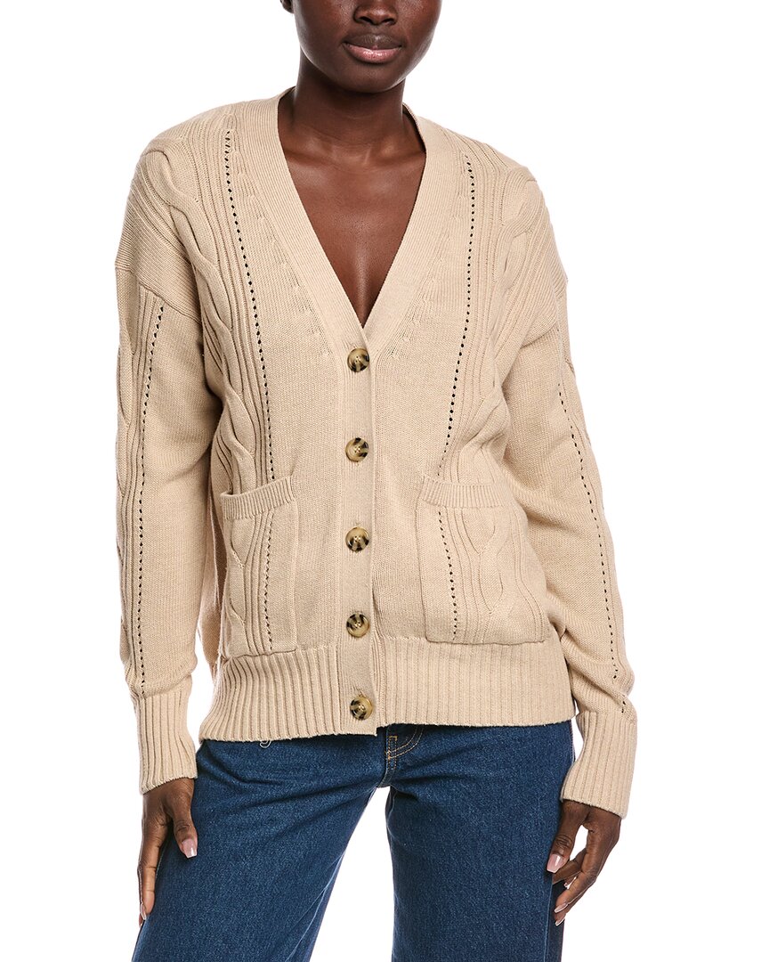 Minnie Rose Cashmere-blend Oversized Cardigan In Neutral