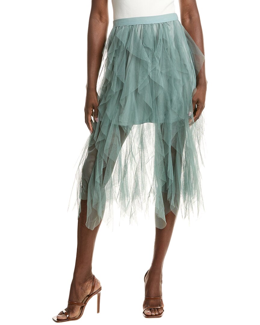 Isla Ciel Tulle Skirt In Green