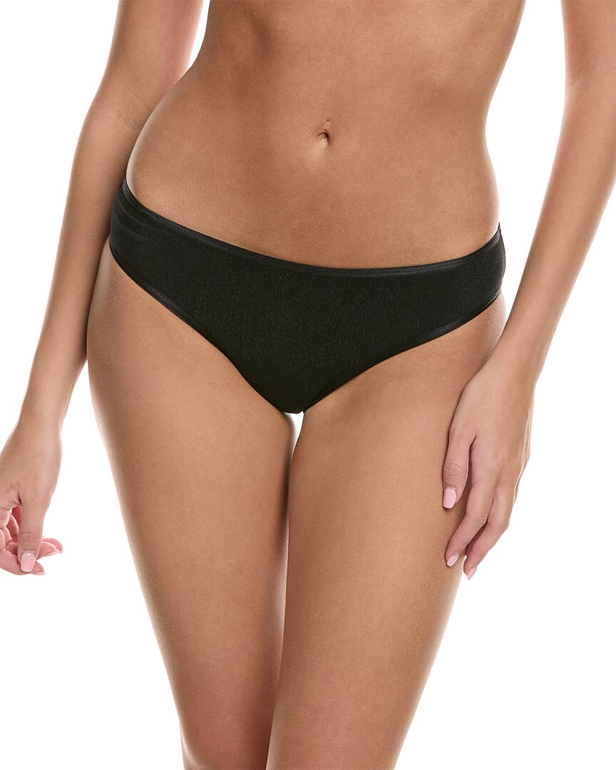 Shop Zadig & Voltaire Crinkle Bikini Bottom In Black