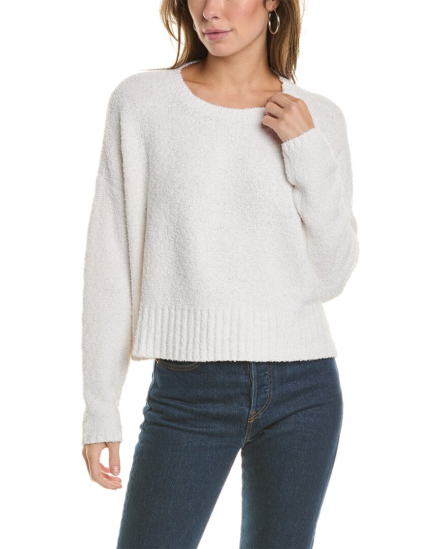 Eileen Fisher Boxy Cashmere-blend Top In White
