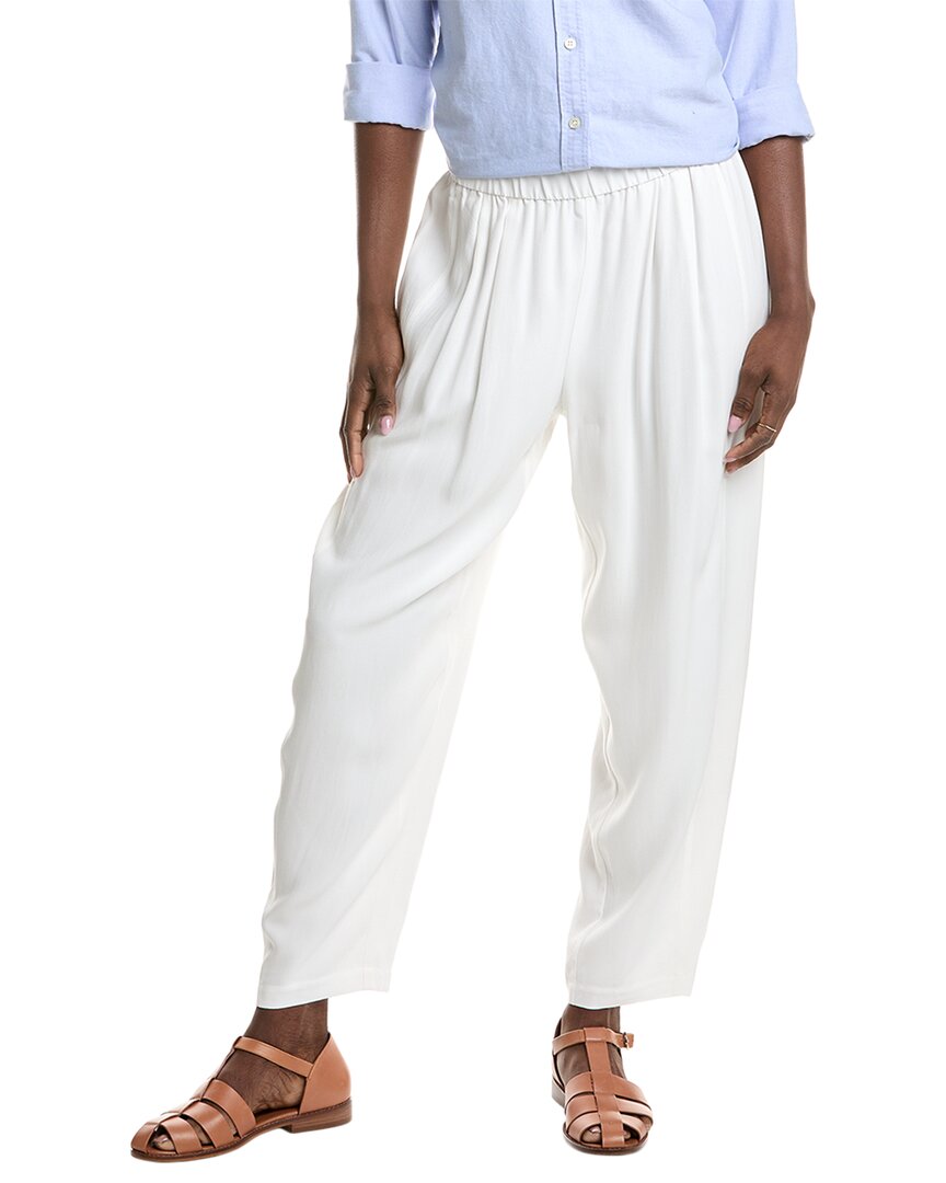 EILEEN FISHER EILEEN FISHER PLEATED LANTERN SILK PANT 