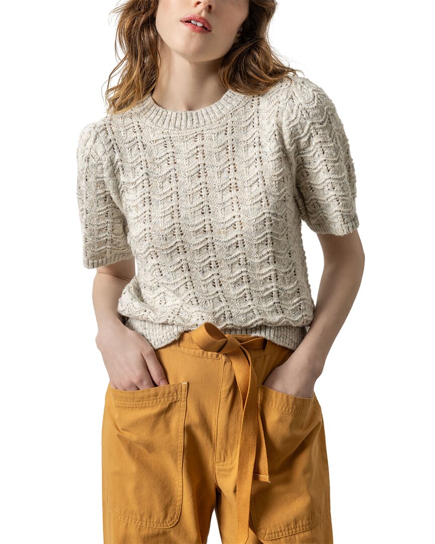 Lilla P Crewneck Linen-blend S Sweater In Neutral