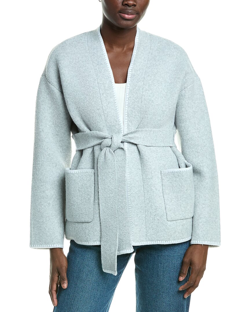 Design History Tie Front Cardigan In Blue