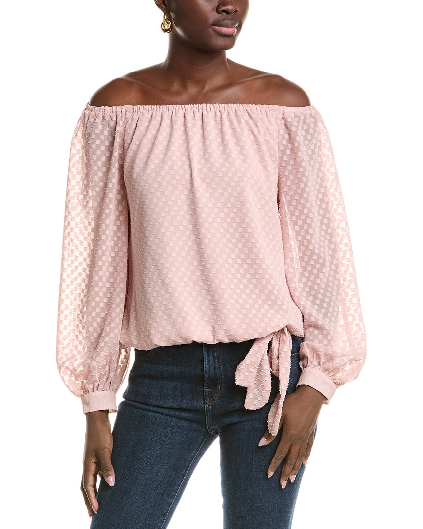 Vince Camuto Off-the-shoulder Blouse In Pink