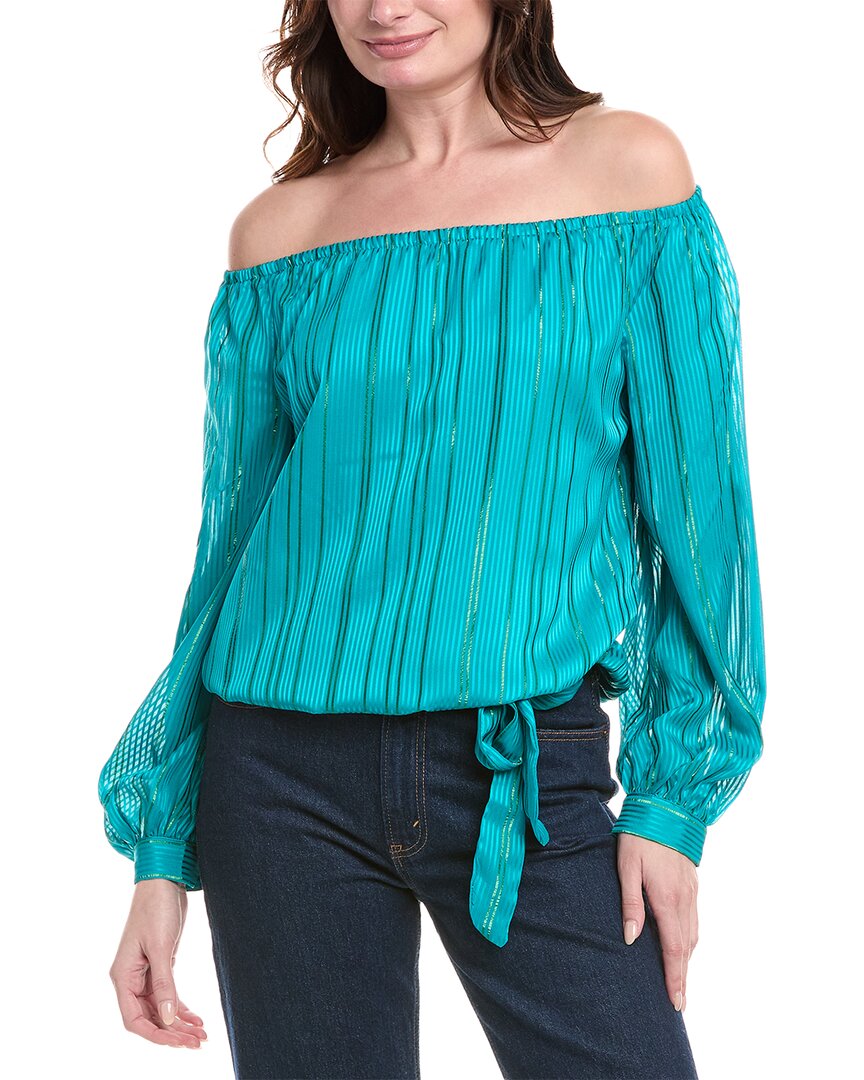 Vince Camuto Off-the-shoulder Blouse In Green