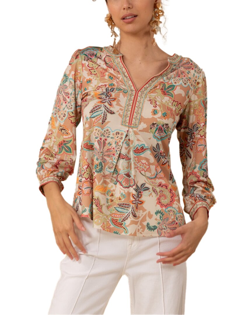 Hale Bob Miracle Blouse In Brown