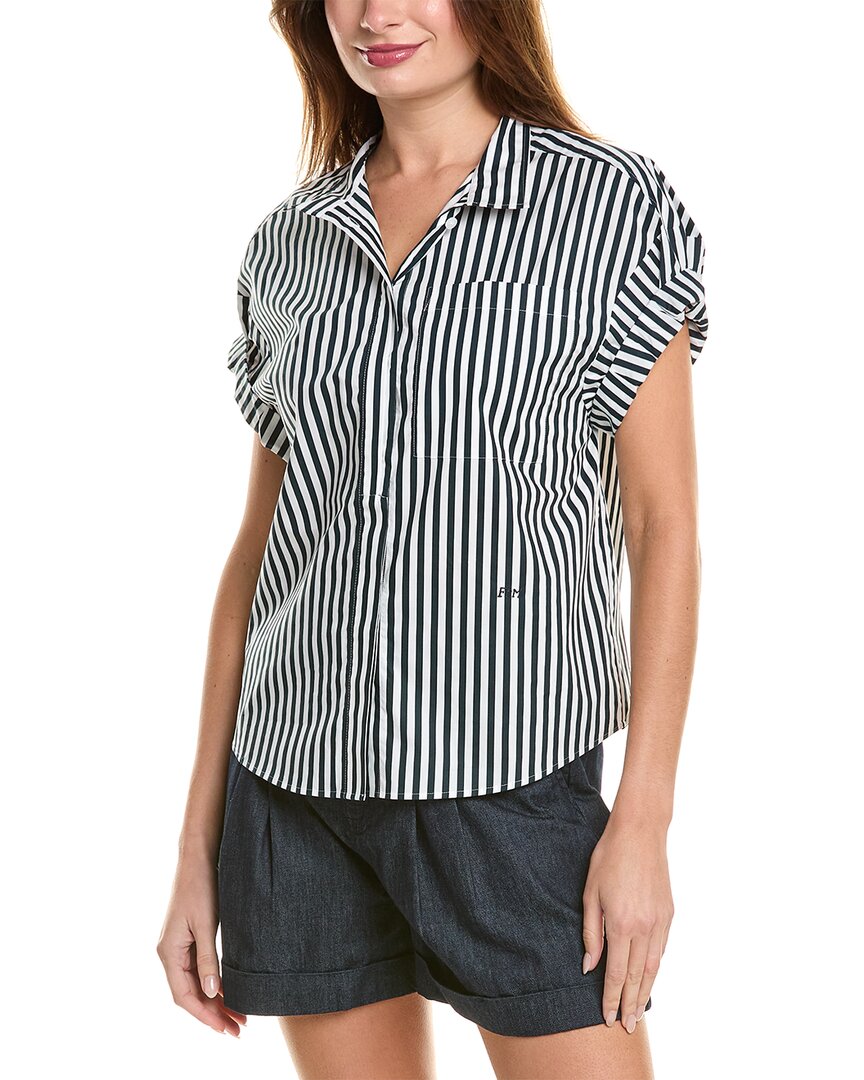 Frame Denim Sheila Shirt In Navy