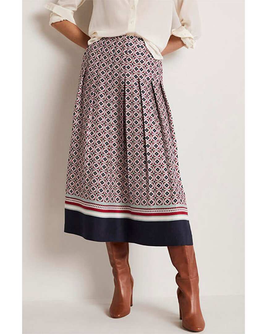 Shop Boden Pleated Printed Midi Skirt