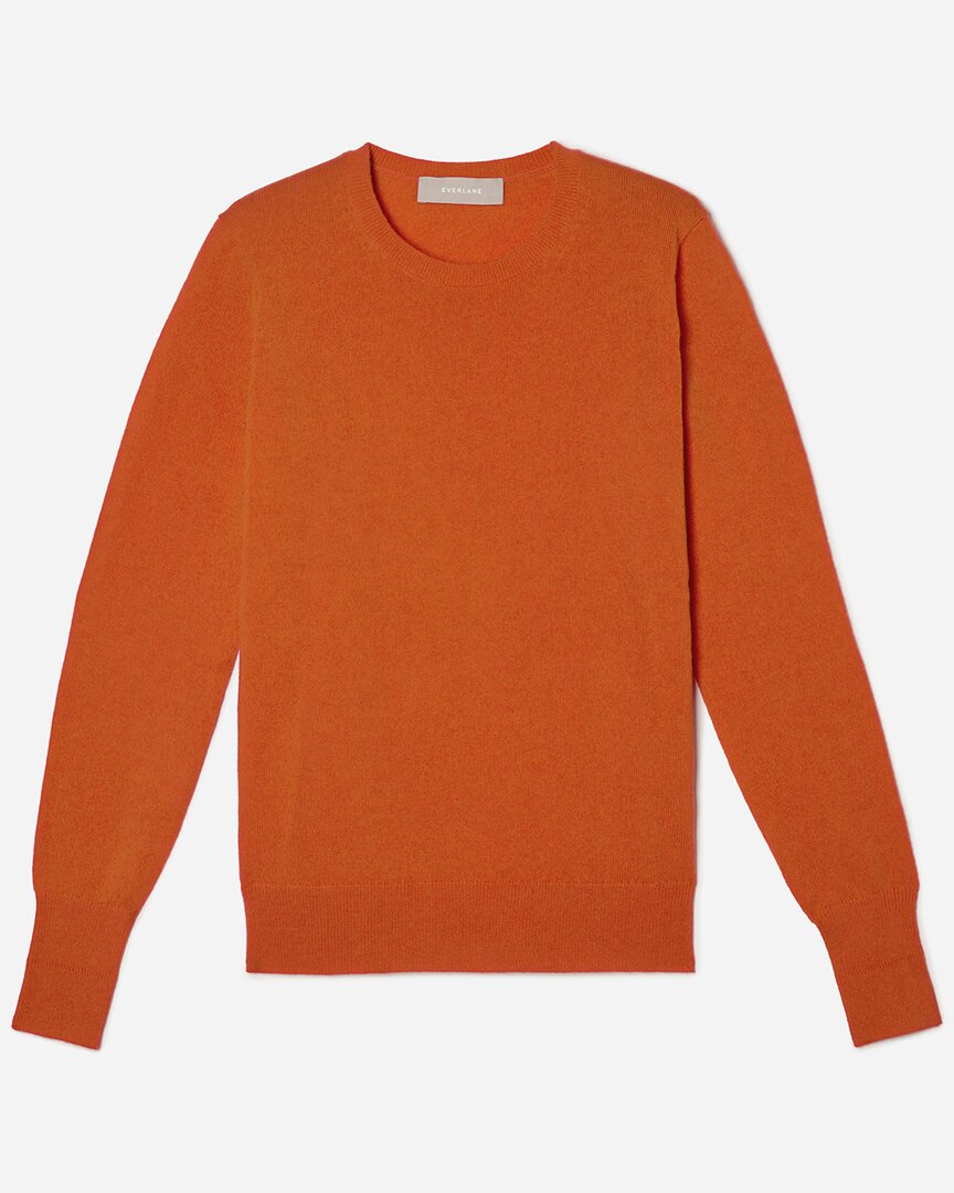 Everlane The Cashmere Crew Sweater In Orange