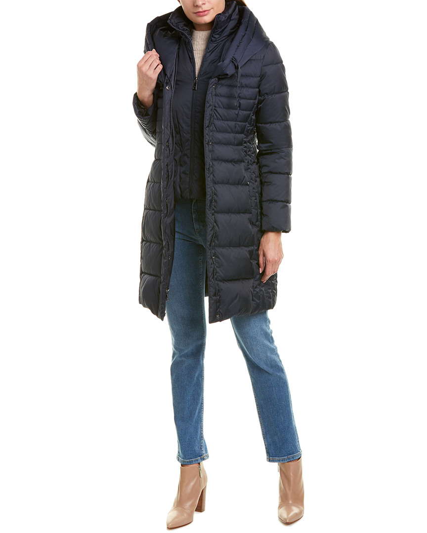 Tahari Casey Long Puffer Coat Women's M | eBay