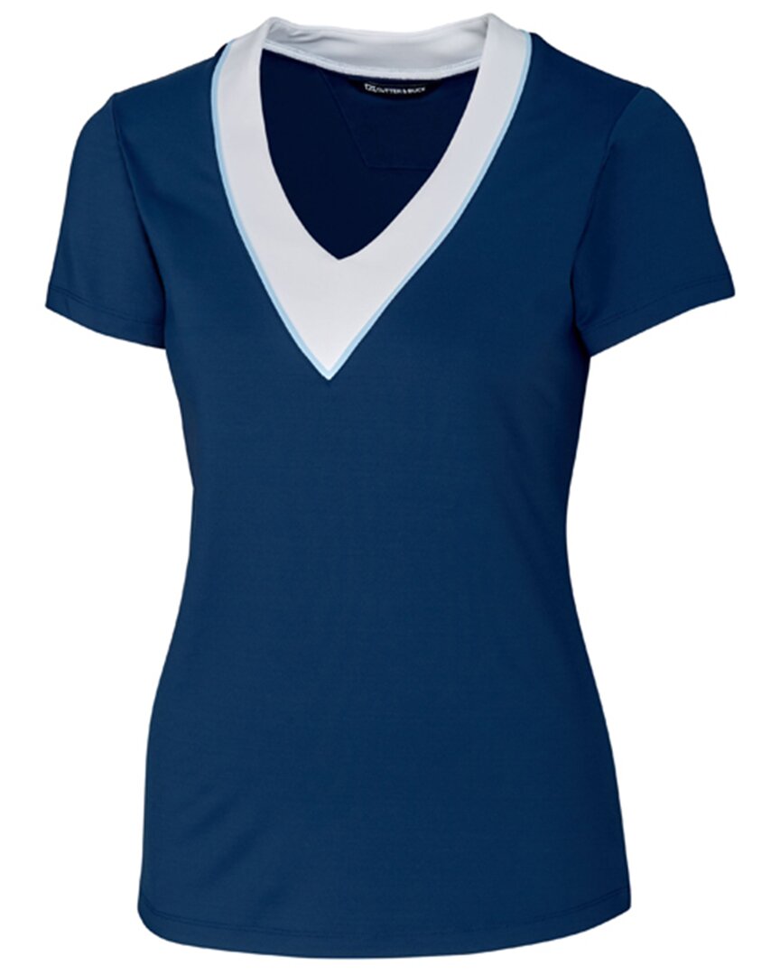 Shop Cutter & Buck Pathway V-neck T-shirt In Blue