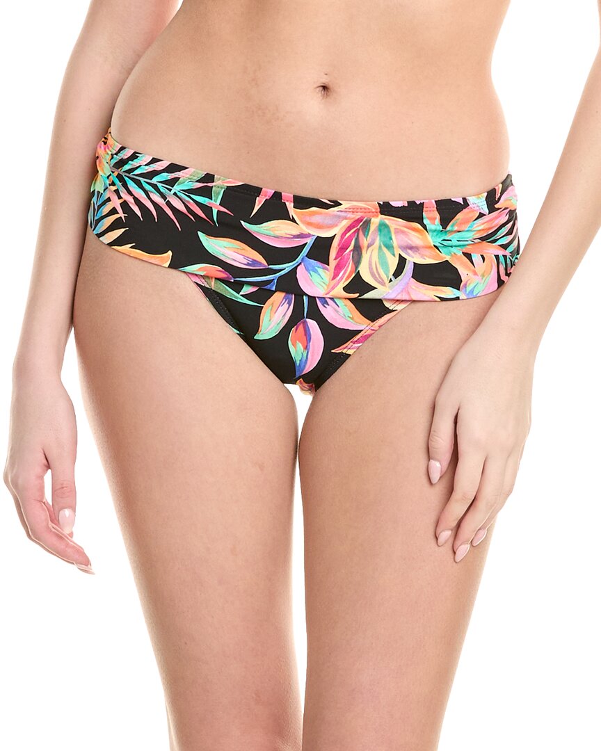La Blanca Shirred Band Hipster Bikini Bottom In Black