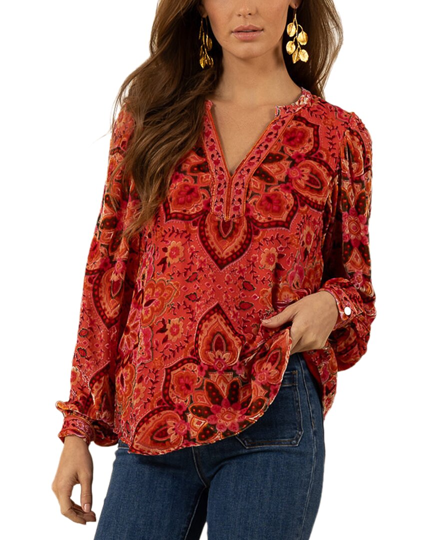 Hale Bob Keira Silk-blend Top In Multi