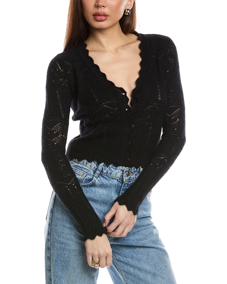 Allsaints Vanessa Wool & Alpaca-blend Cardigan In Black