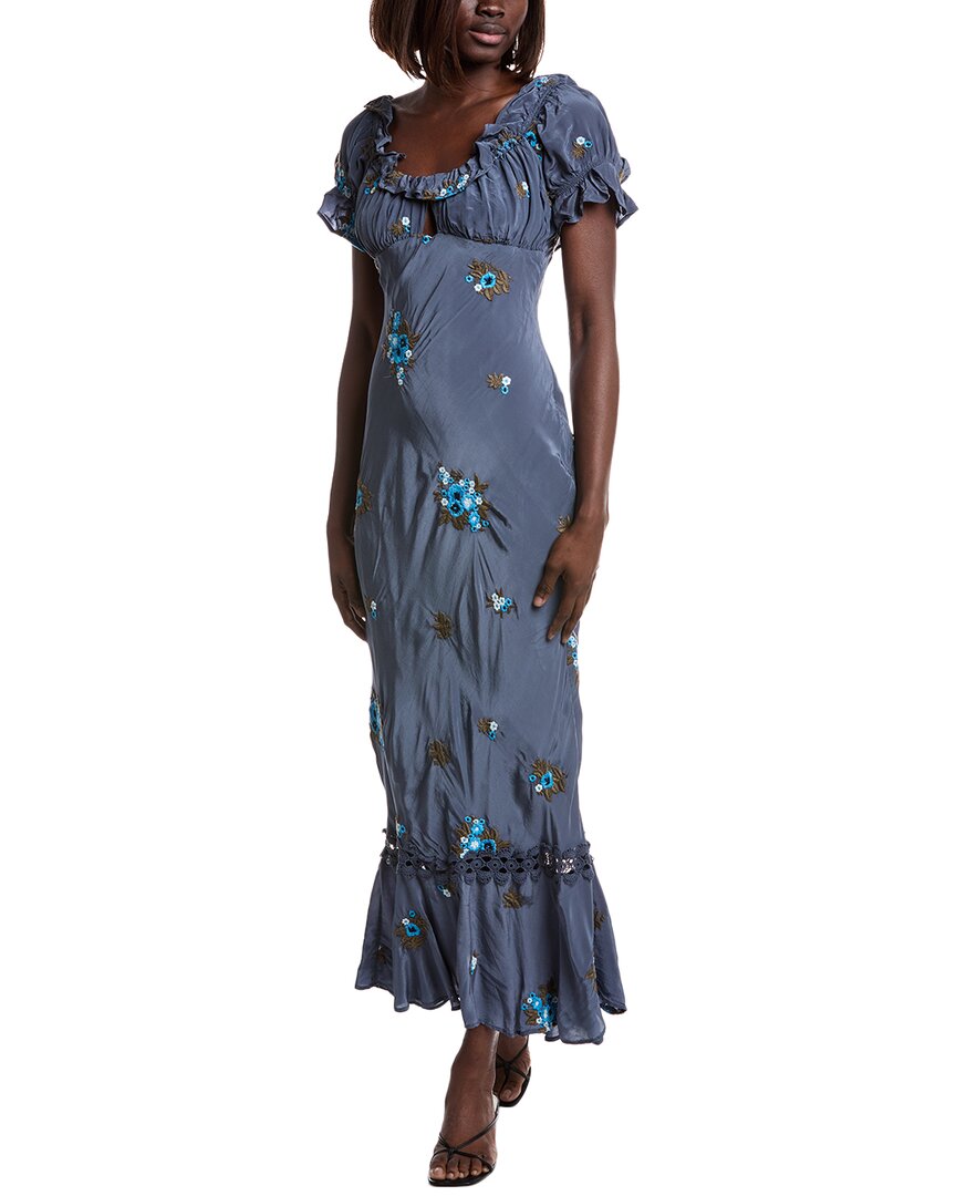 Free People Bali Santa Cruz Dress In Blue