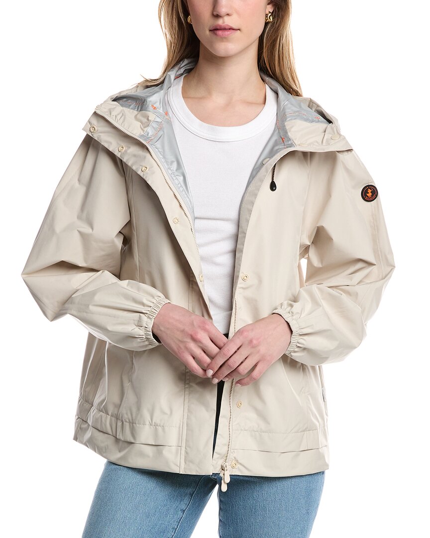 Save The Duck Rain Jacket In Beige