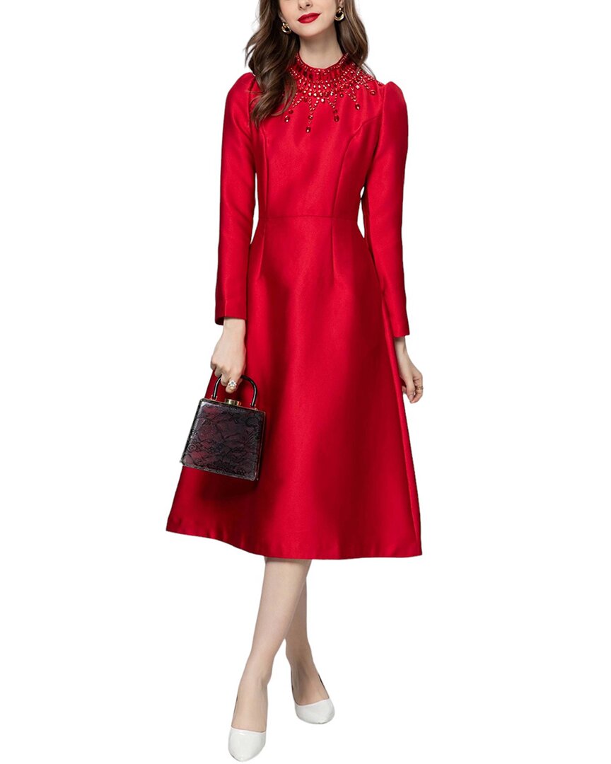 Burryco Midi Dress In Red