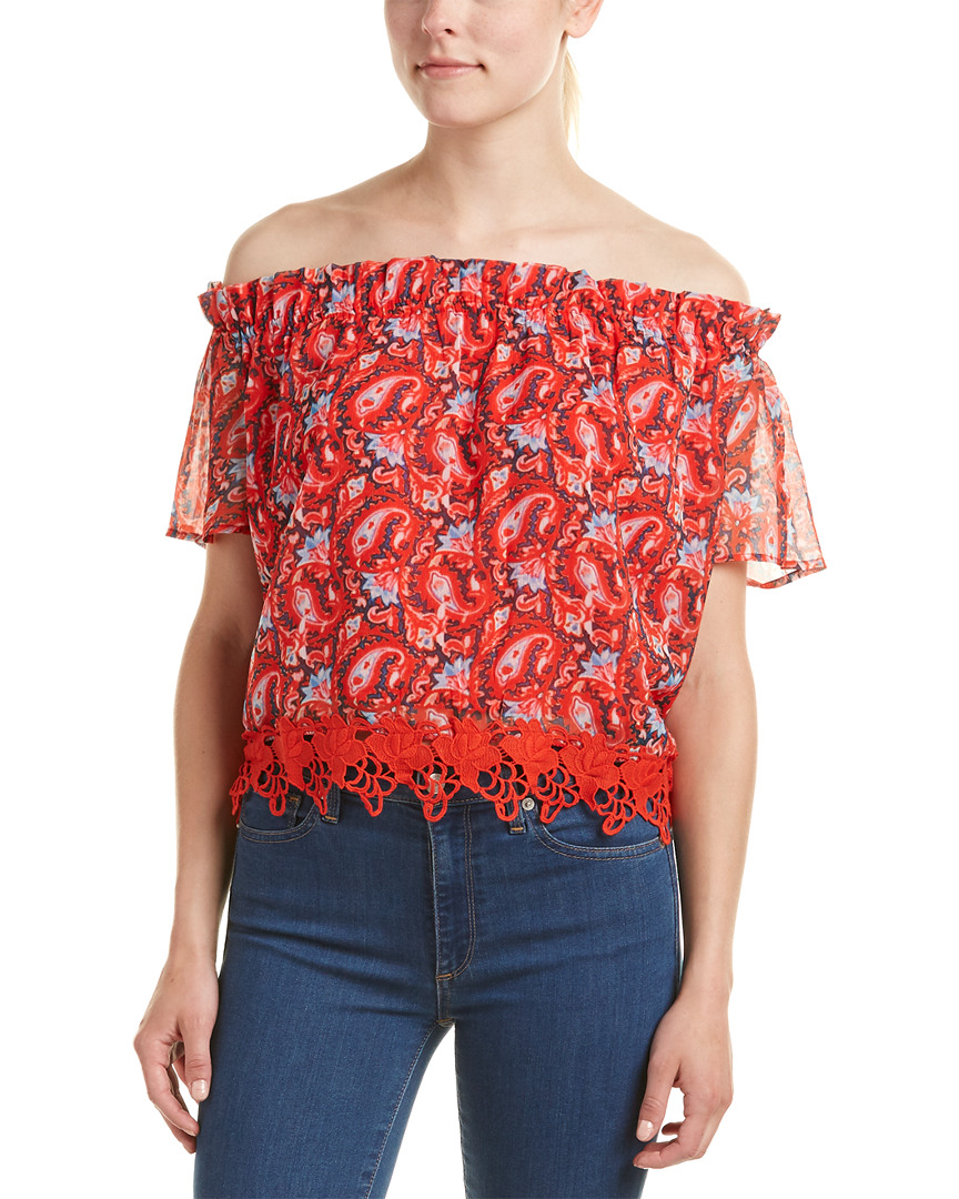 Image of Allison New York Off-Shoulder Floral Top