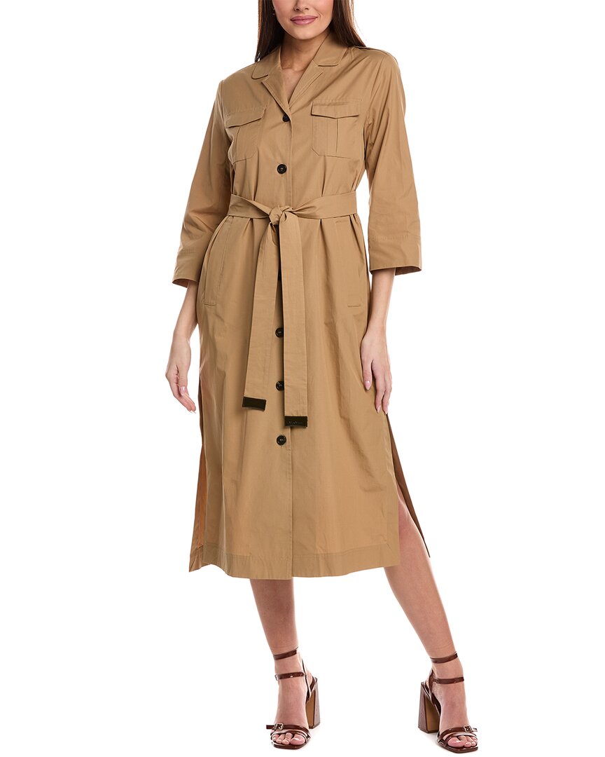 S Max Mara Frida Shirtdress In Brown