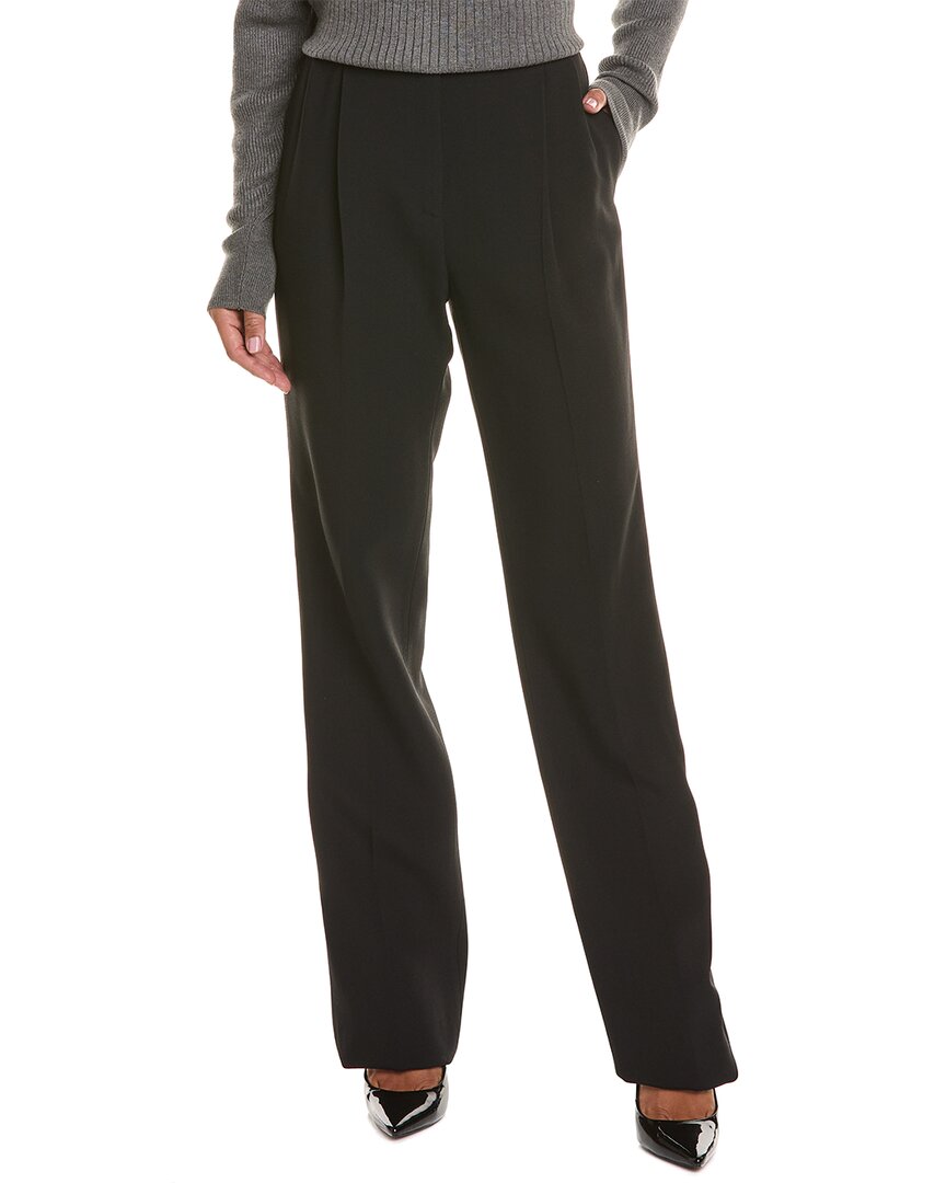 Michael Kors Collection Mika Pleated Tuxedo Trouser In Black