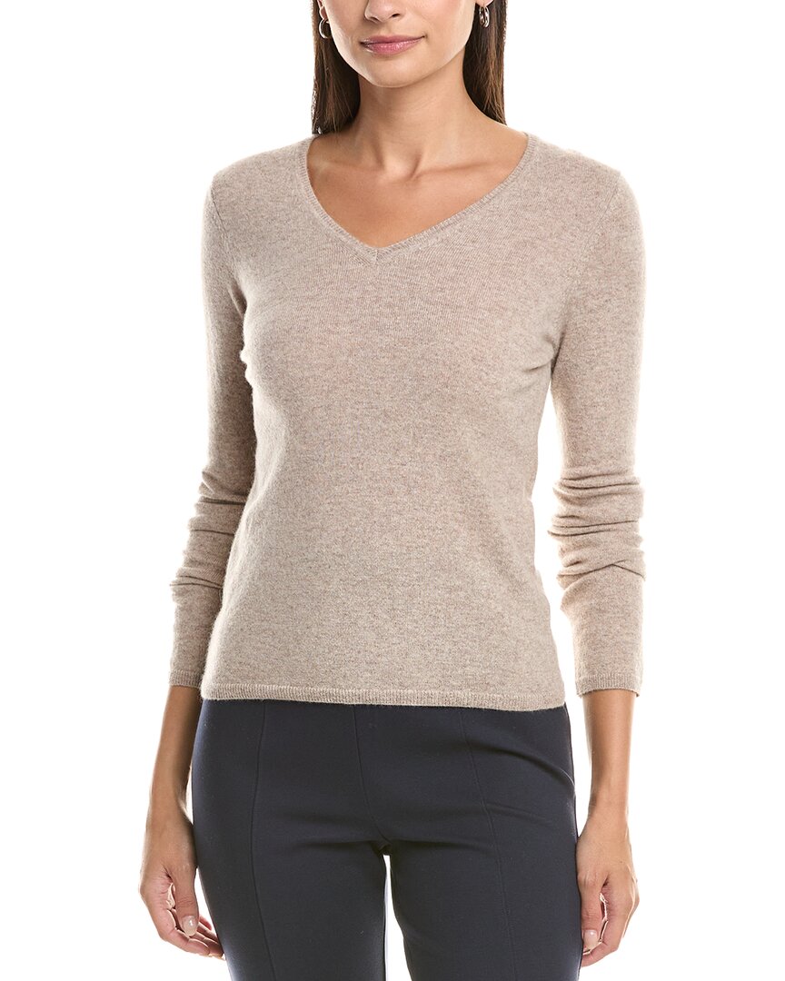 Incashmere V-neck Cashmere Sweater In Brown