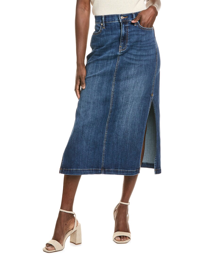 Shop 7 For All Mankind Midi Skirt In Blue