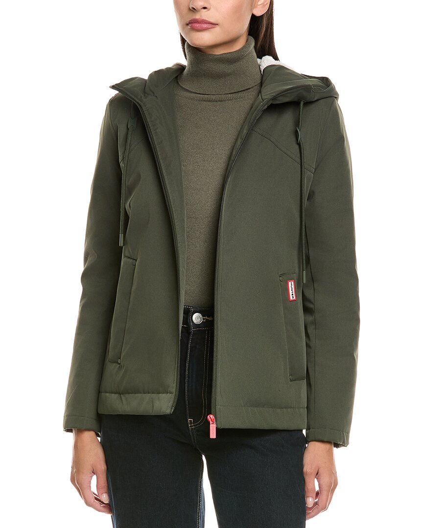 Hunter Blake Short Rain Jacket In Green