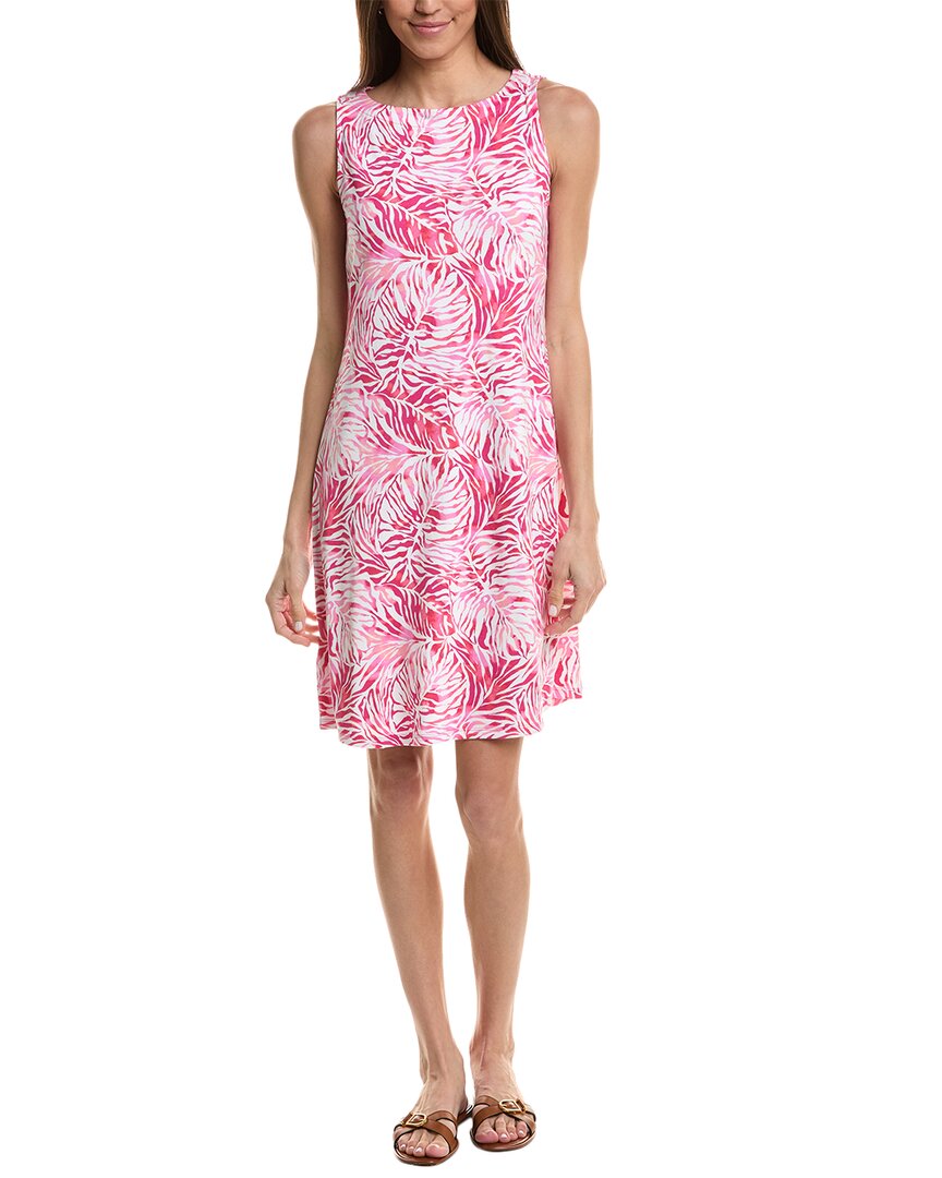 Tommy Bahama Darcy Monstera Mirage Leaf Print Sleeveless Dress In Pink