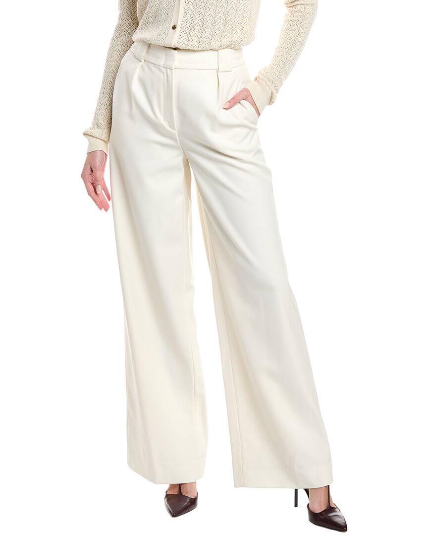 Simkhai Titus Wide Leg Wool-blend Trouser In White
