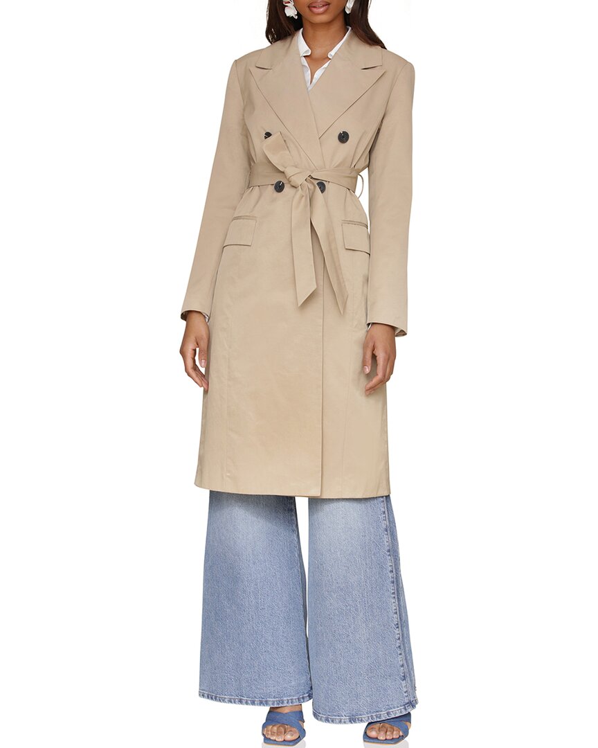 Avec Les Filles Double-breasted Duster Coat In Neutral