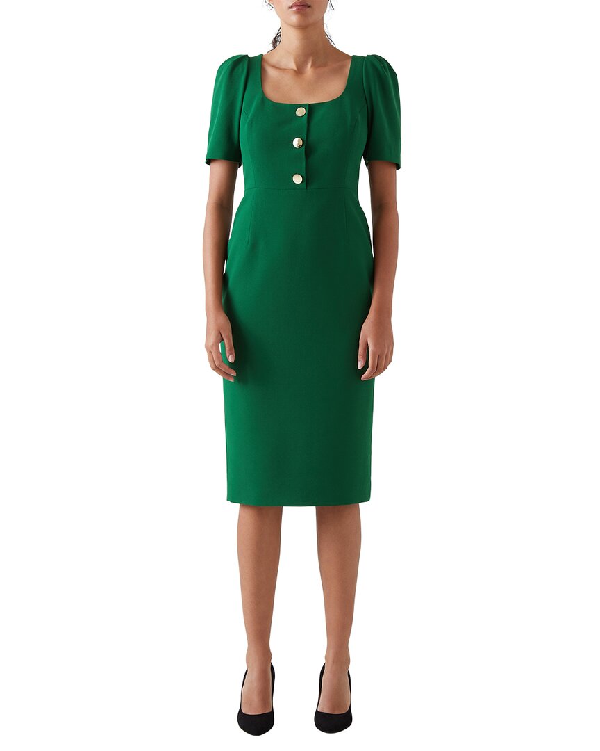 Lk Bennett Folly Dress In Green