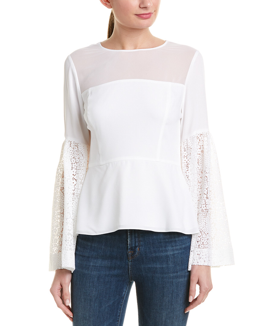 Image of BCBGMAXAZRIA Bell Sleeve Blouse