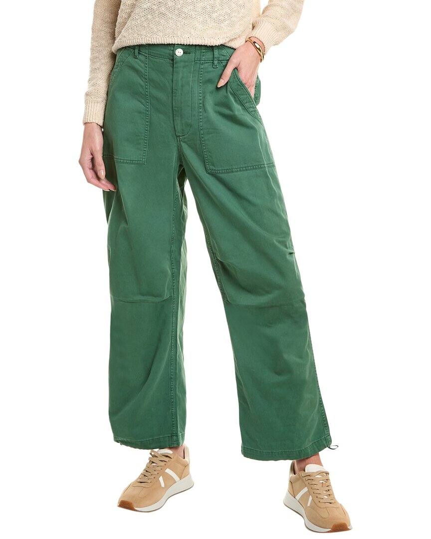 Rag & Bone Elasticated Ankles Tapered Trousers In Green