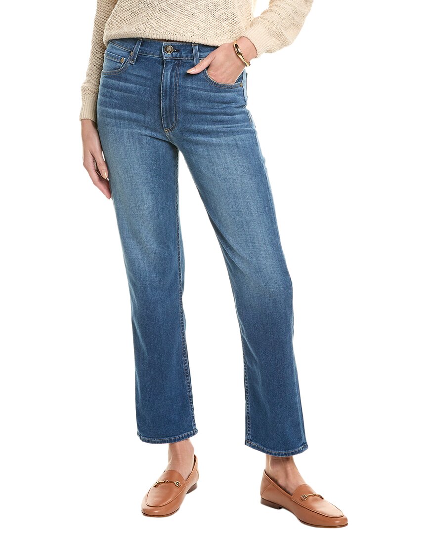 Rag & Bone Harlow Mid-rise Ankle Straight Jeans In Blue