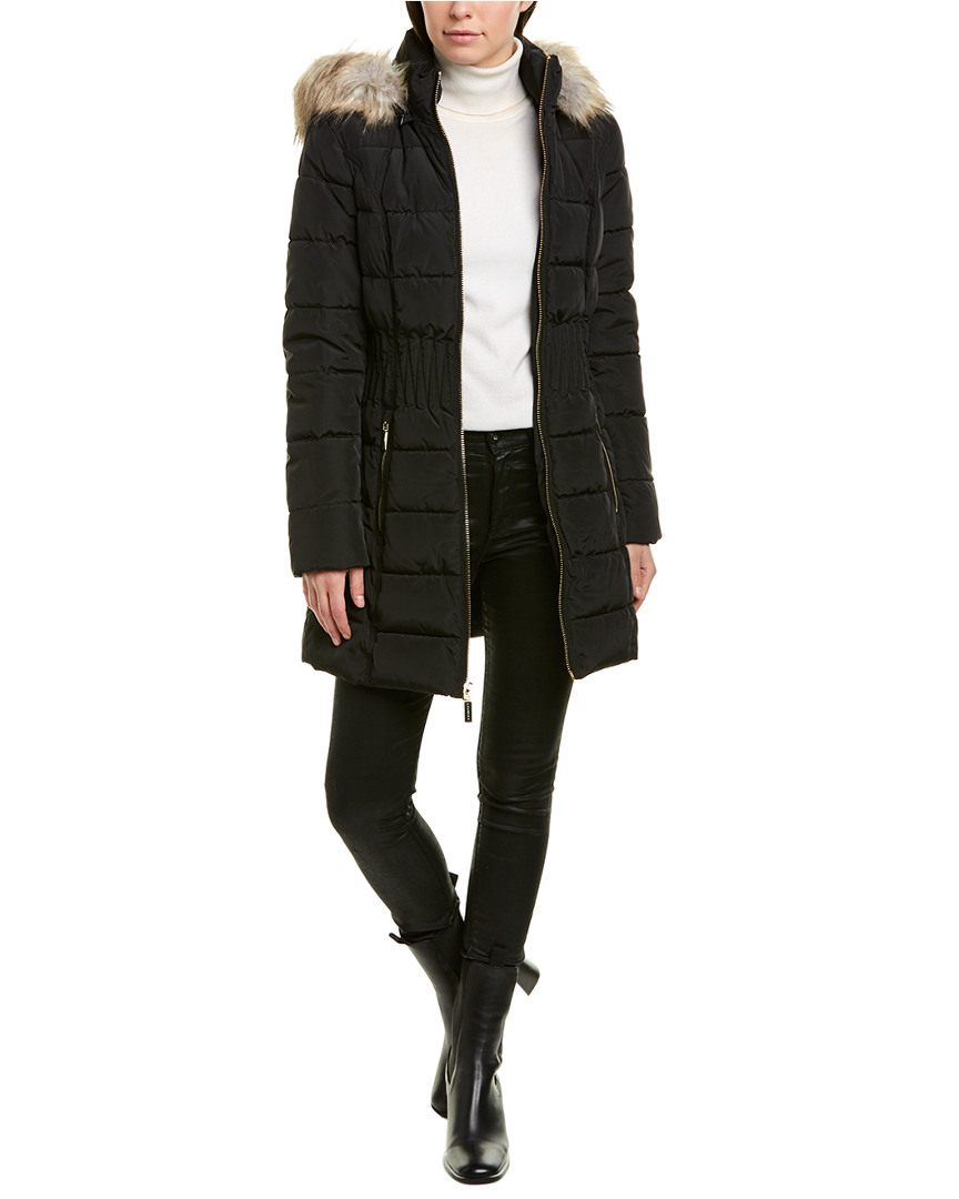 Image of Laundry by Shelli Segal Smocked Puffer Coat
