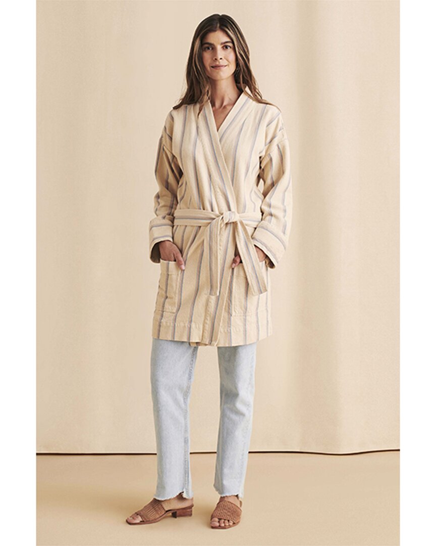 Shop Faherty Palm Springs Linen-blend Robe