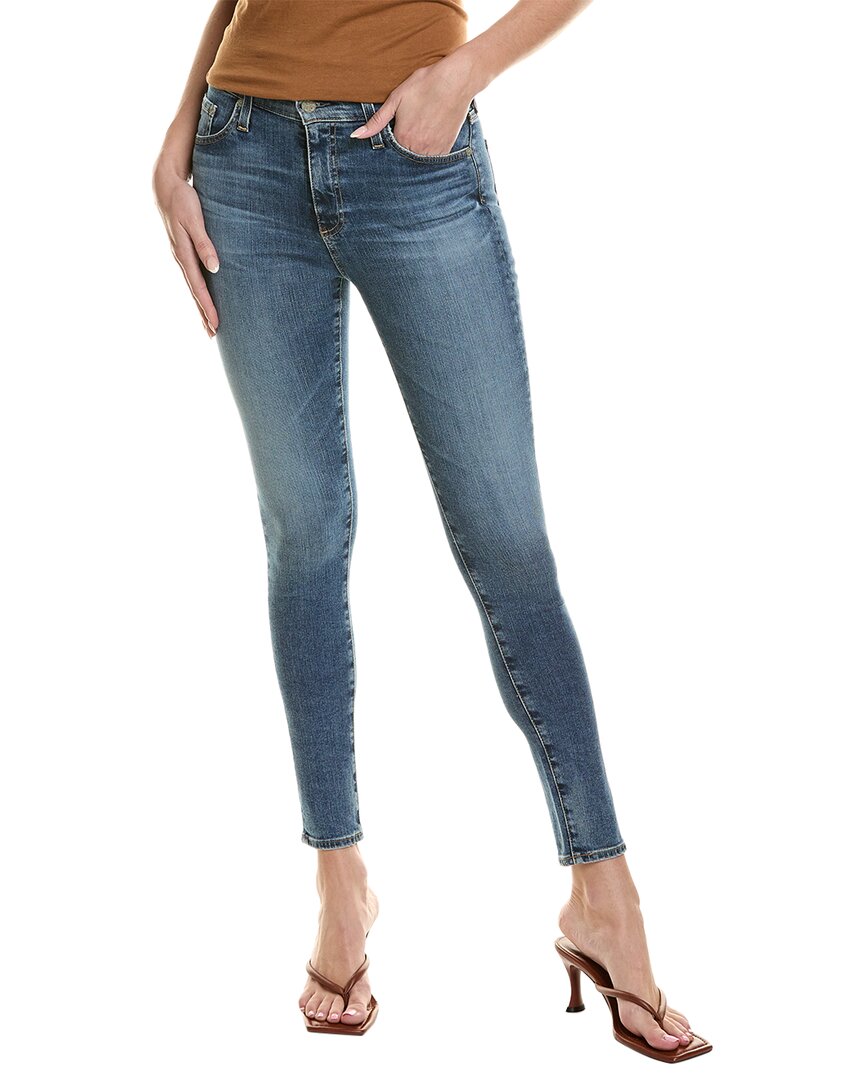 Shop Ag Jeans Farrah High-rise Skinny Ankle Jean In Blue