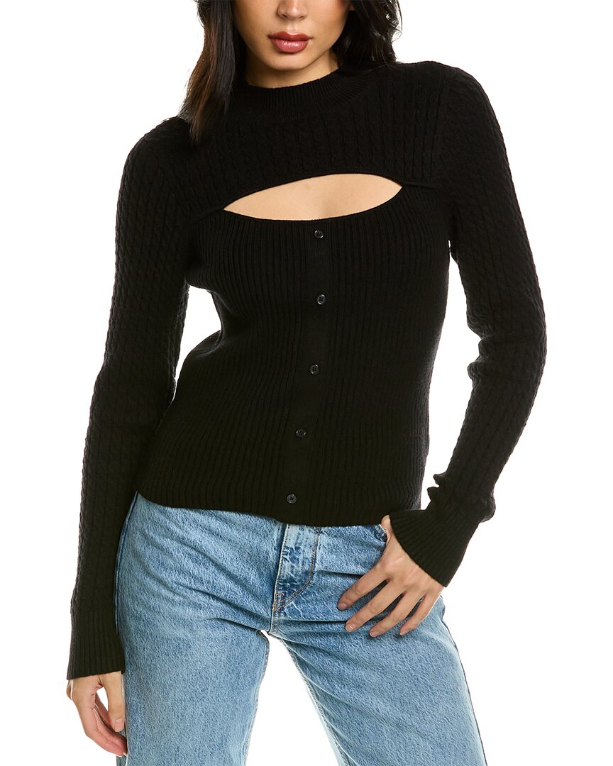 Design History Cutout Sweater In Black