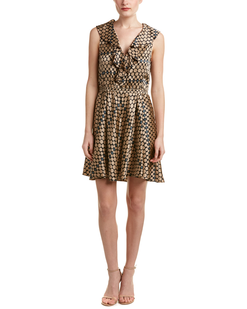 Image of Nanette Lepore Ruffle Silk A-Line Dress