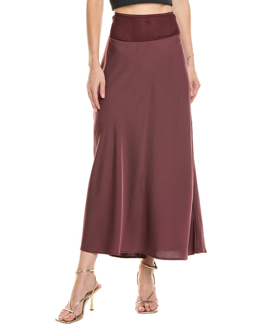 Weworewhat Midi Chiffon Cutout Skirt