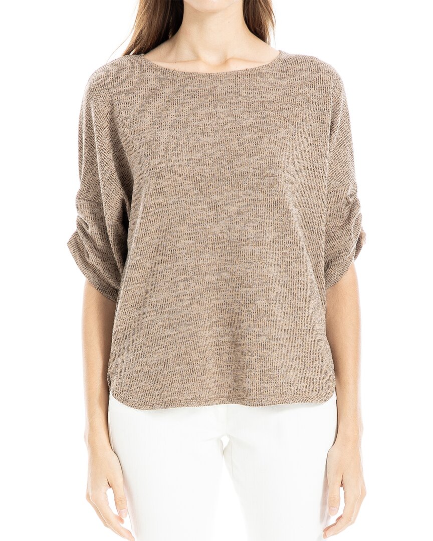 Max Studio Ruched Sleeve Top